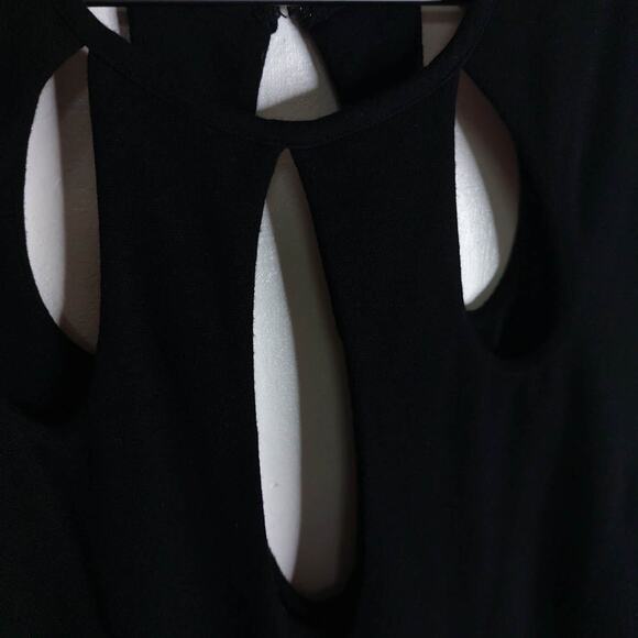 Nu Collective Black Cutout Keyhole Ponte Sleeveless Dress Large - Picture 5 of 9